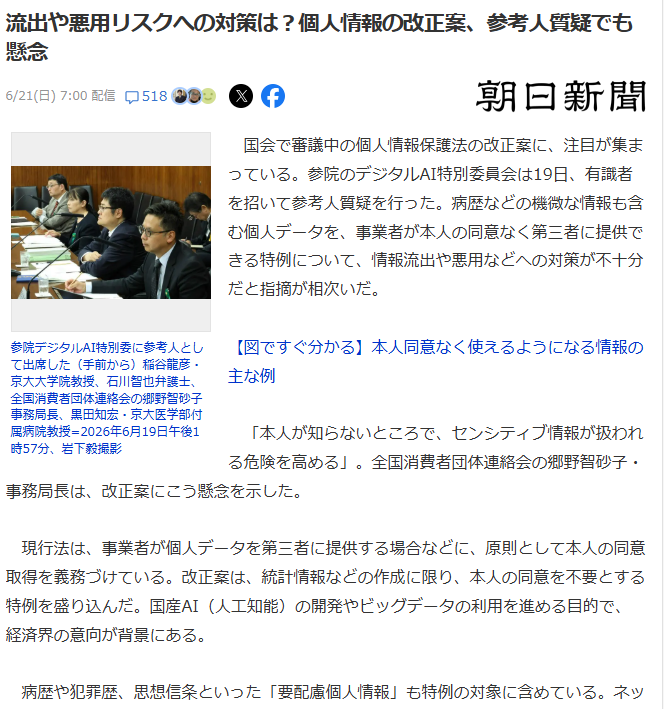 個人情報保護法改正案に専門家が懸念――本人同意なき第三者提供とPマーク取得企業が知るべきリスク