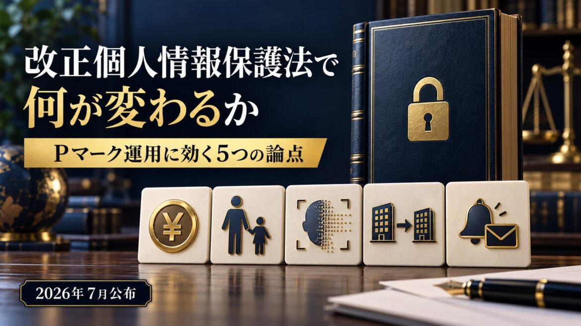 【2026年7月公布】改正個人情報保護法で何が変わるか　Pマーク運用に効く5つの論点